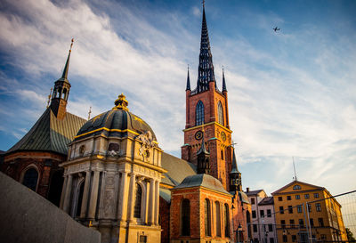 Low angle view of buildings against sky