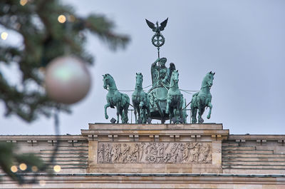 Low angle view of statue