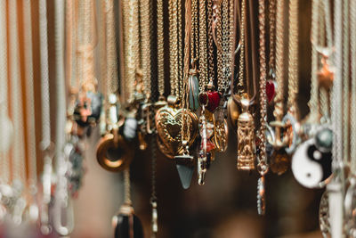 Close-up of clothes for sale in market