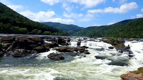 River flowing through rocks