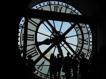 Low angle view of clock