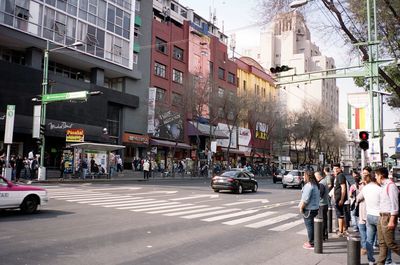 City street with buildings in background