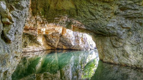 Rock formations in cave