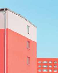 Low angle view of building against clear sky