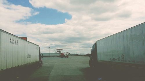 Road against cloudy sky
