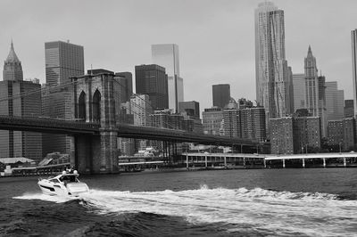 View of skyscrapers in city