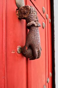 Close-up of door knocker