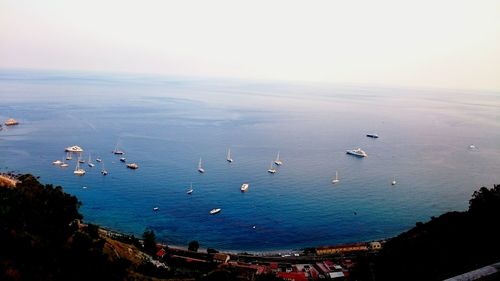 View of boats in sea