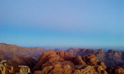 Scenic view of landscape against clear sky