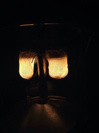 Close-up of illuminated lamp
