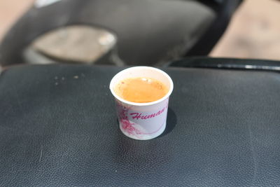 Close-up of drink on table