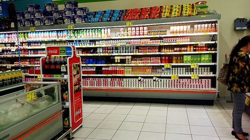 View of market stall