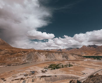 Scenic view of desert against sky