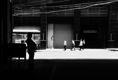 People walking in city