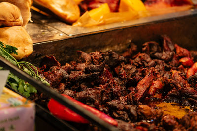 Close-up of seafood for sale