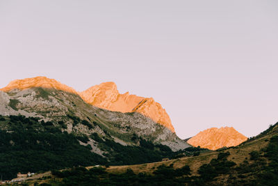 Colorful landscape in the somiedo national park. nature reservation in the asturias, northern spain. spring mountain flowers in full bloom.