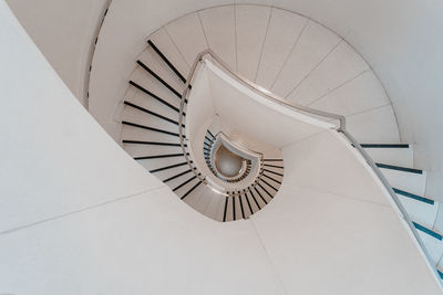 Low angle view of spiral staircase