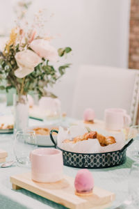 Close-up of food on table