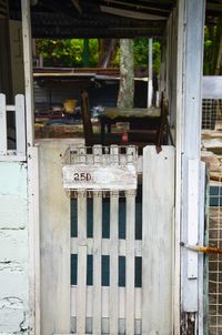 Close-up of wooden door