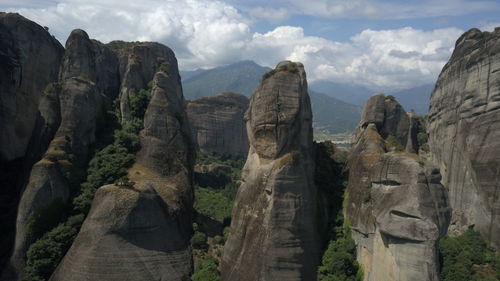 Panoramic view of rock formations