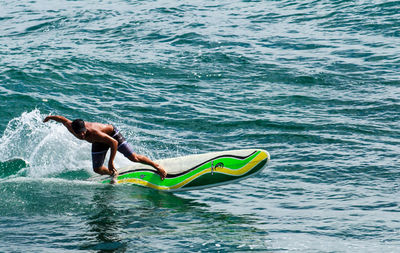 People enjoying in sea