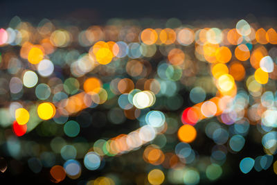 Defocused lights at night