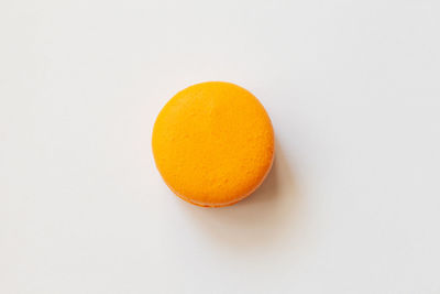 Close-up of orange against white background