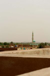 View of temple building against clear sky