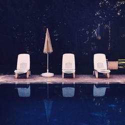 Illuminated lights at night