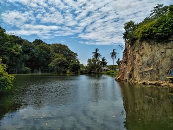 Scenic view of river against sky