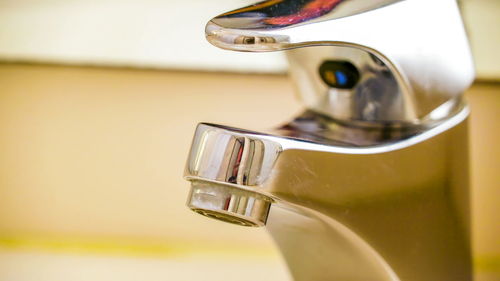 Close-up of water faucet