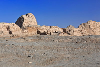 0424 ruins of the large rectangular tibetan fort-tang dinasty. ancient town of miran-xinjiang-china.