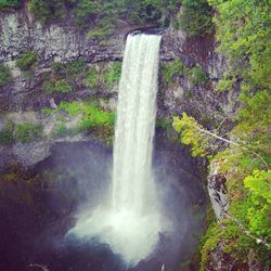 Scenic view of waterfall