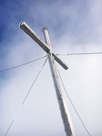 Low angle view of cables against sky