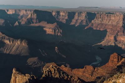 Aerial view of rock formations