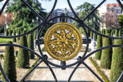 Close-up of bicycle wheel