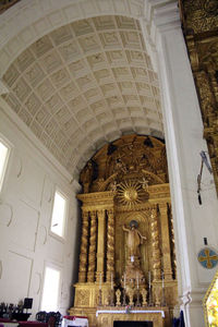 Low angle view of ceiling of building