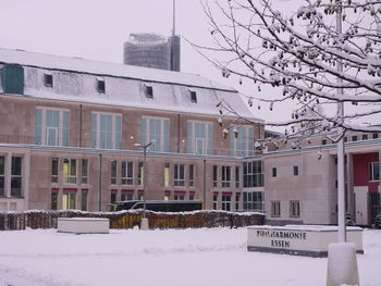 View of buildings in winter