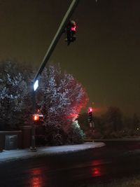 View of car on street at night