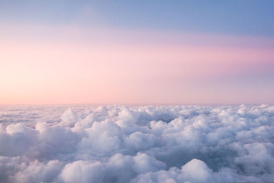 Scenic view of cloudscape against sky during sunset