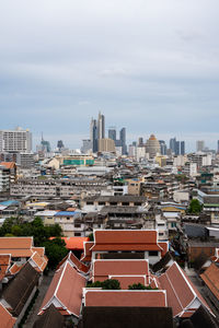 View the cityscape and buildings of bangkok in thailand asia