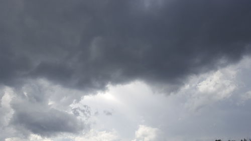 Low angle view of storm clouds in sky