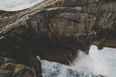 Rock formations in sea