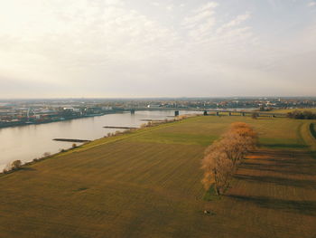 Scenic view of river against sky