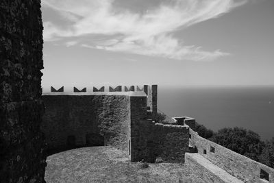 View of fort against cloudy sky