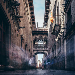 View of narrow street in old town