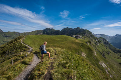 Panoramic viewpoint at alpen tower, haslital, switzerland