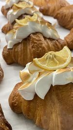 Close-up of sushi on table