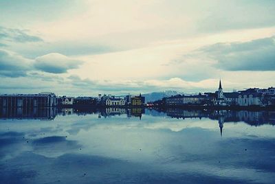 Reflection of clouds in water