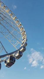 Low angle view of ferris wheel against sky